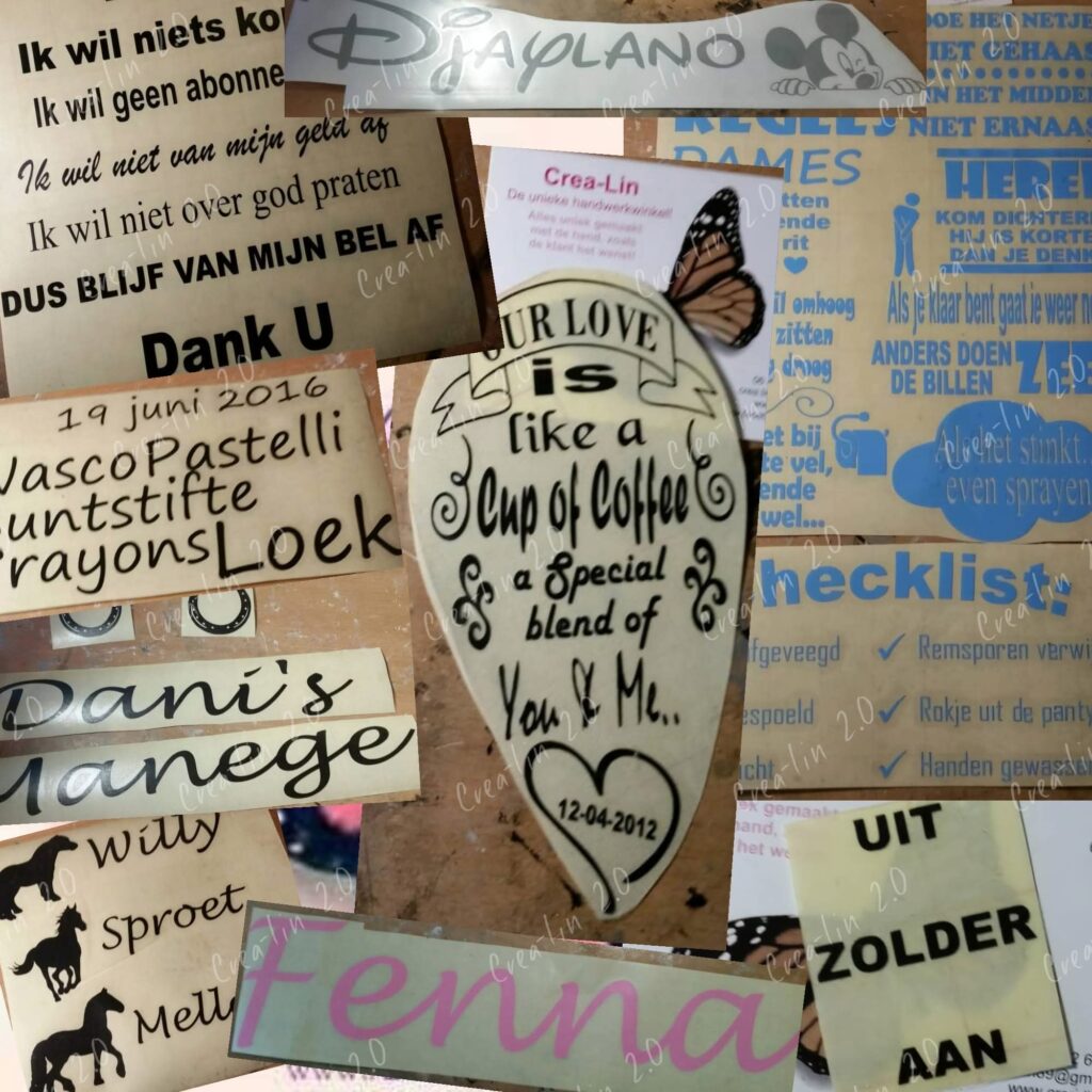 Persoonlijke vinylstickers, op maat gemaakt met liefde en precisie - BY LIN