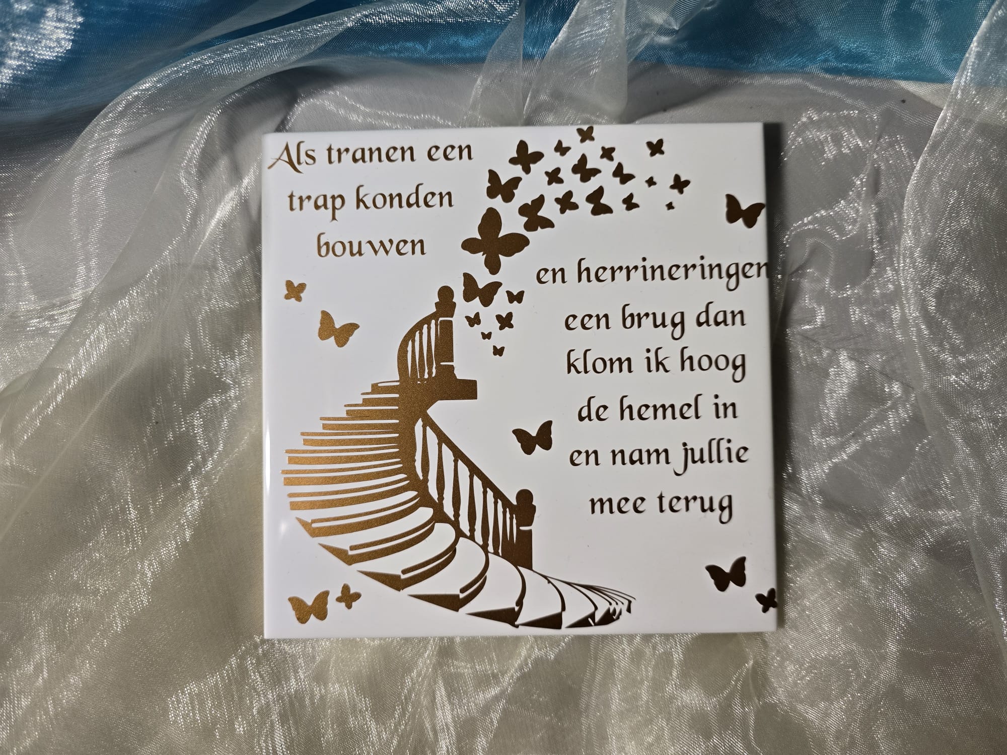 tegeltje met tekst